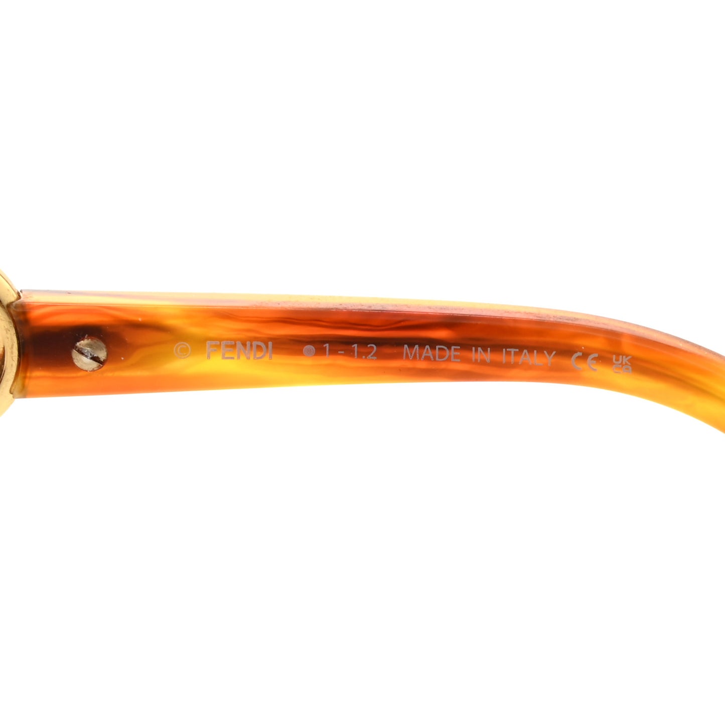 X VERSACE Fendace Oval Havana Sunglasses FE 40054I Gold