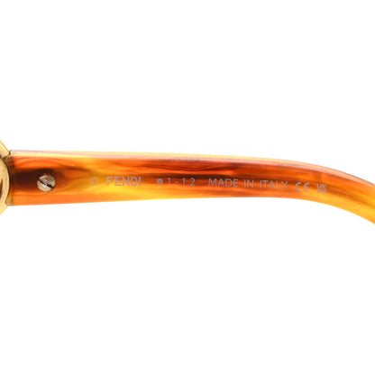 Fendi X VERSACE Fendace Oval Havana Sunglasses FE 40054I Gold 6 of 6