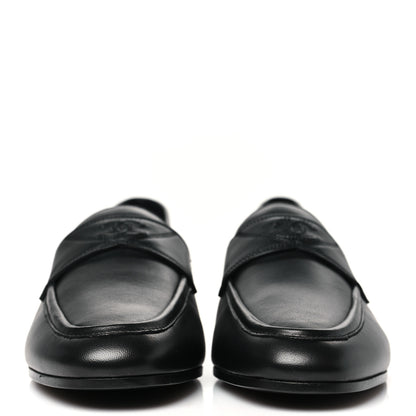 Chanel Calfskin Womens Stitched CC Loafers 39 Black 3 of 10