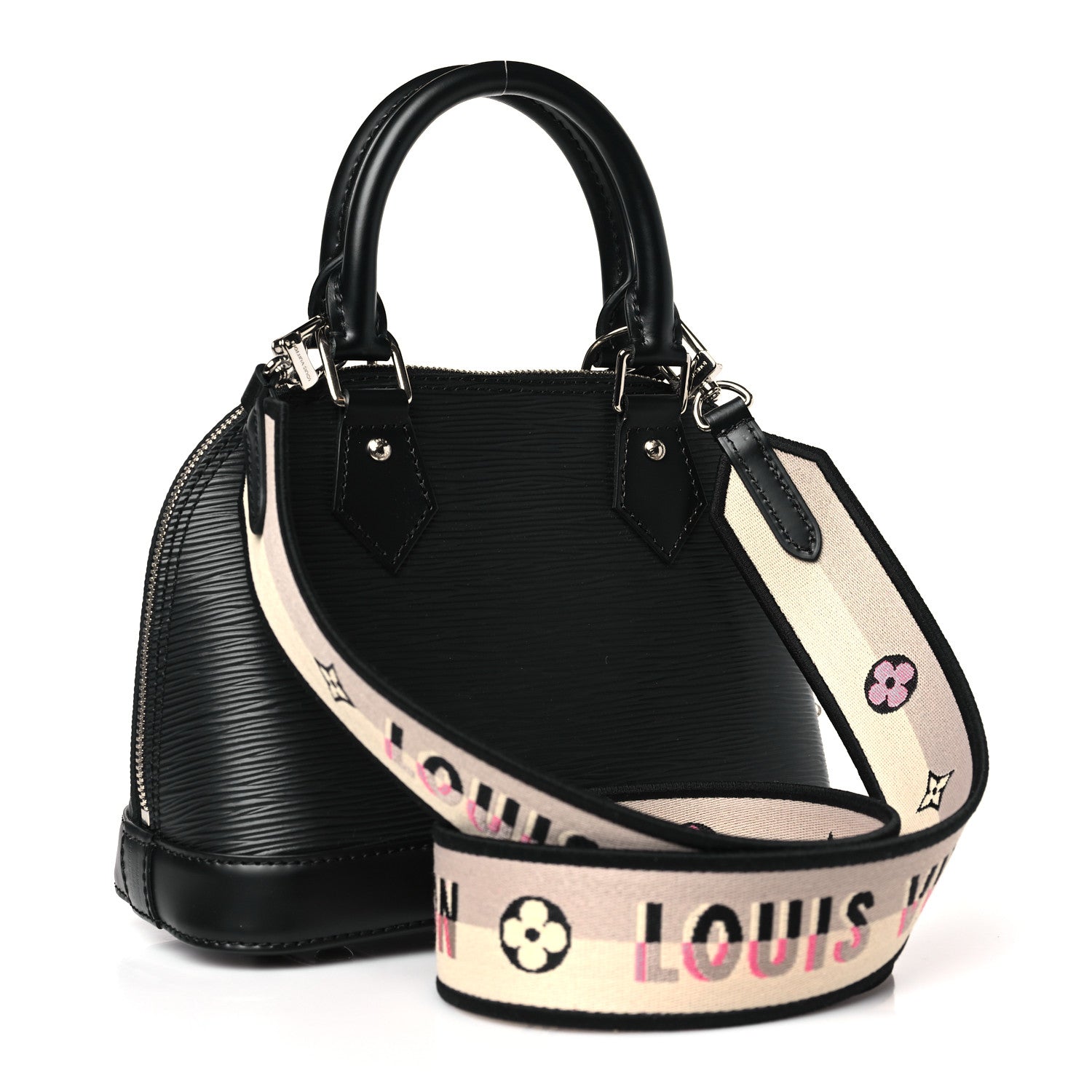 Louis Vuitton Epi Jacquard Alma BB Black 3 of 8