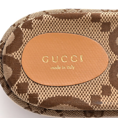 Gucci Monogram Maxi GG Angelina Platform 55mm Slide Sandals 39 Camel Ebony 8 of 10
