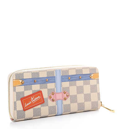 Louis Vuitton Damier Azur Summer Trunks Clemence Wallet 2 of 6