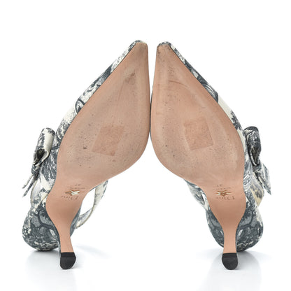 Christian Dior Toile De Jouy Sweet D Slingback Pumps 37 Off White 7 of 7