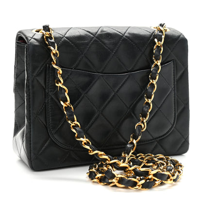 Chanel Lambskin Quilted Mini Square Flap Bag Black 3 of 9