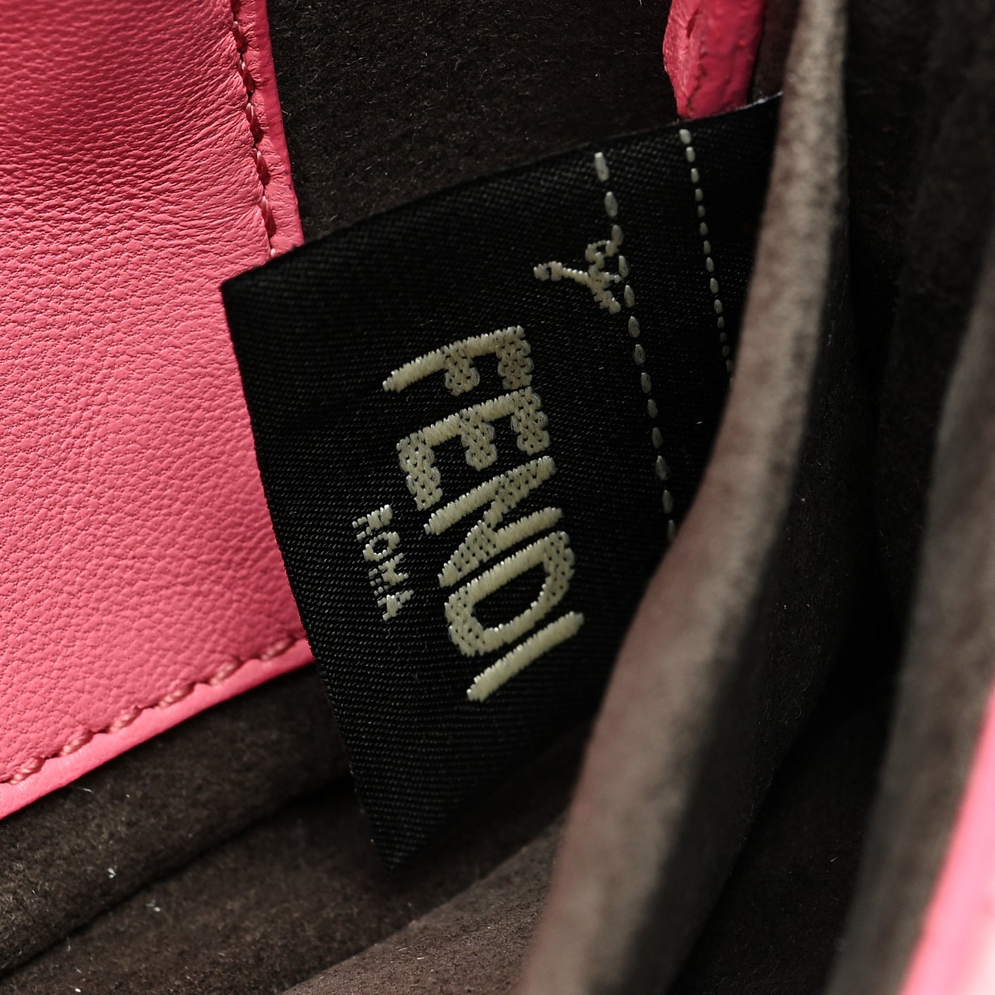 Shearling Shiny Nappa Micro Baguette Bubblegum Rosso