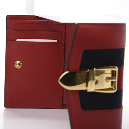 Gucci Calfskin Sylvie Wallet Hibiscus Red 7 of 9