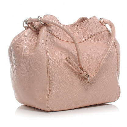 Fendi Calfskin Romano Selleria Bucket Hobo Pink 3 of 8