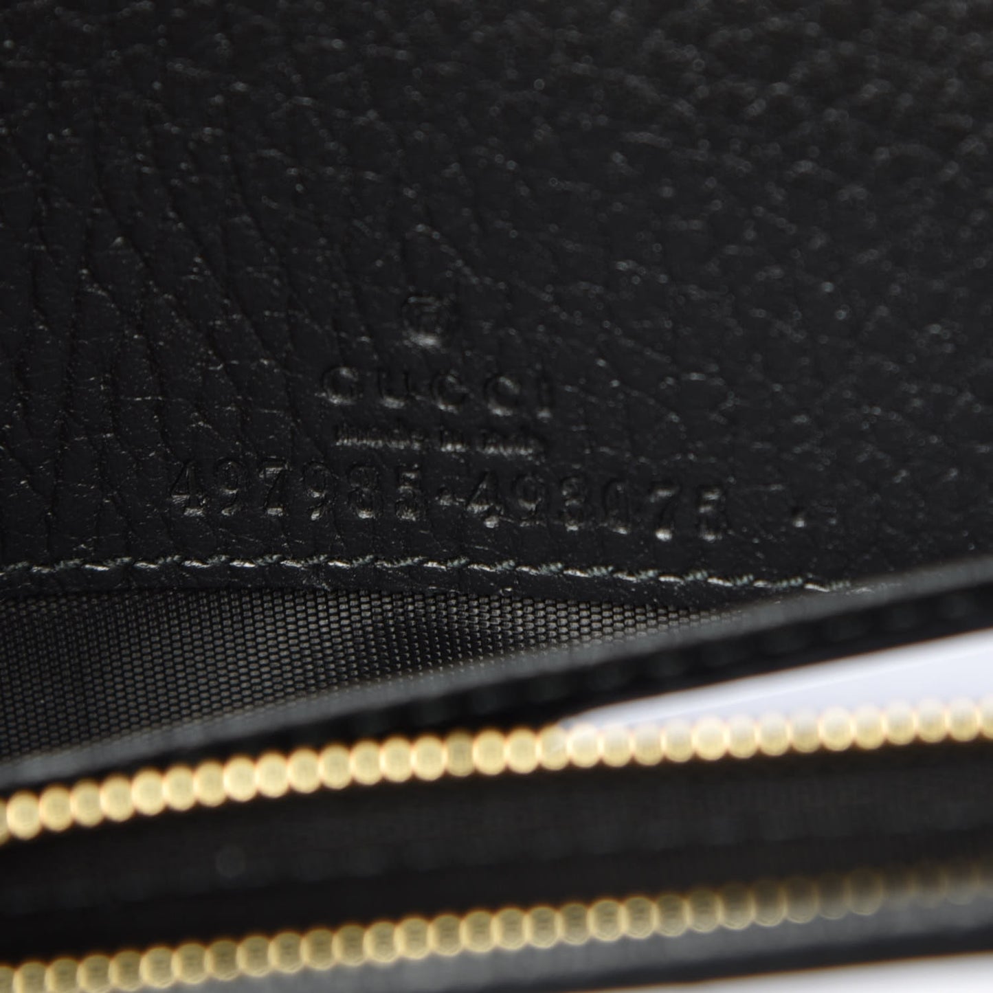 Calfskin Mini GG Marmont Chain Wallet Black