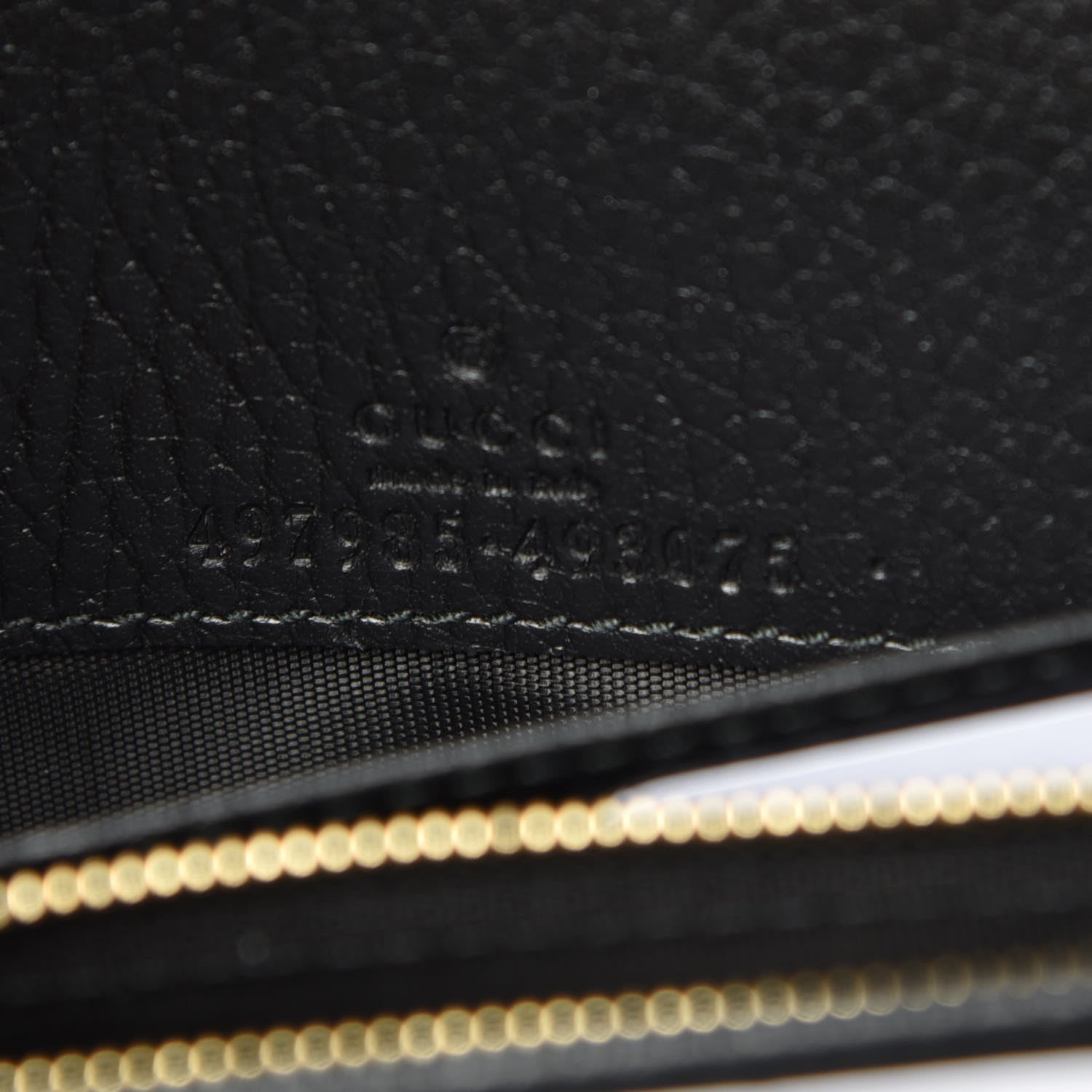 Gucci Calfskin Mini GG Marmont Chain Wallet Black 8 of 9