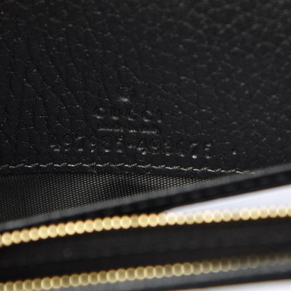 Gucci Calfskin Mini GG Marmont Chain Wallet Black 8 of 9
