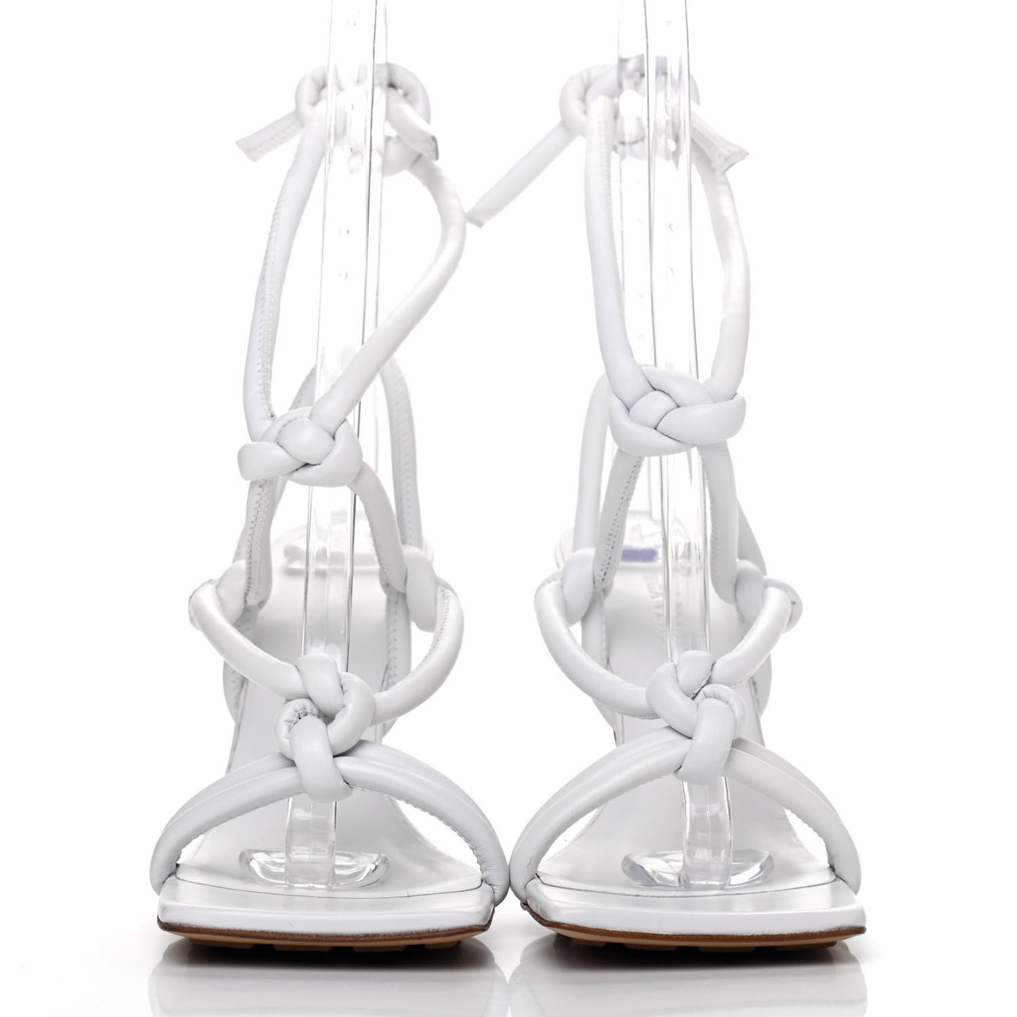 Nappa Dream Knotted Sandals 38 White