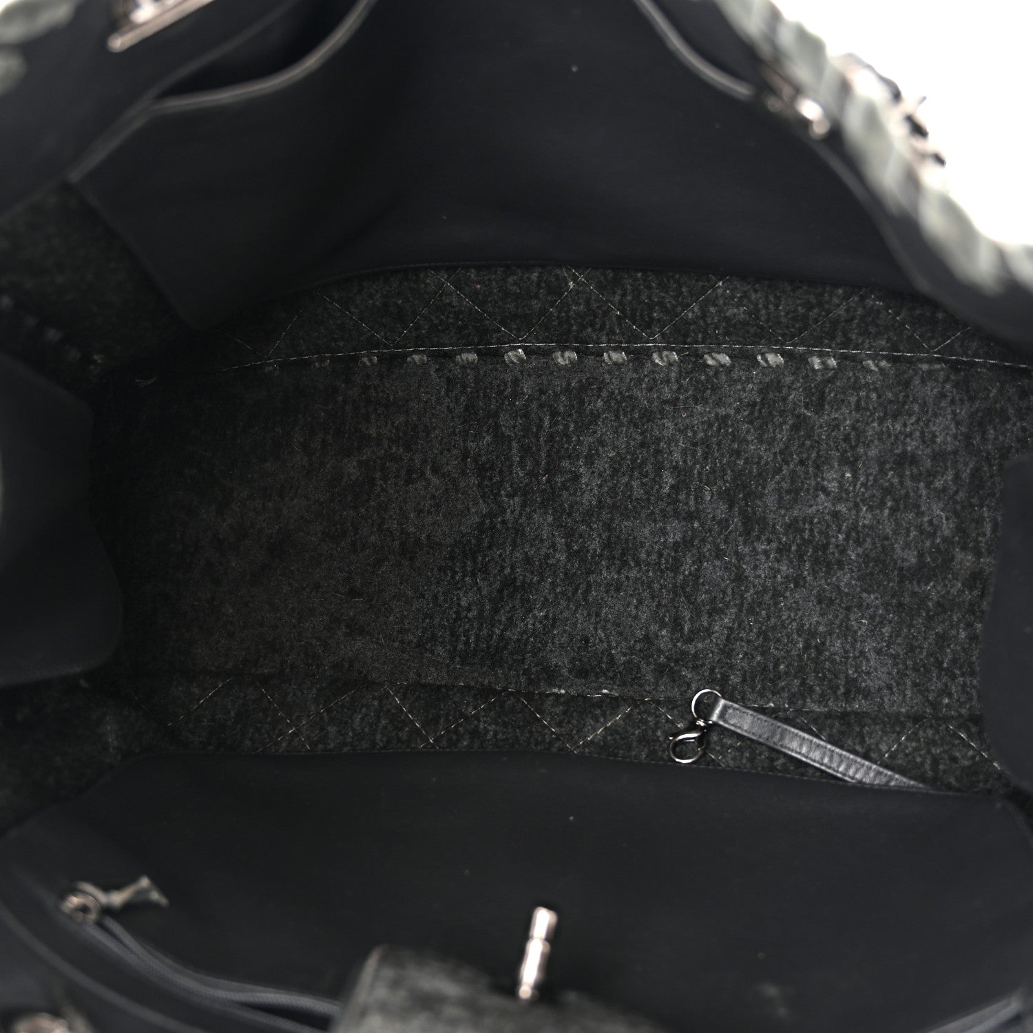 Chanel Wool Felt Quilted Large Shopping Tote Grey 5 of 15