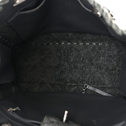 Chanel Wool Felt Quilted Large Shopping Tote Grey 5 of 15