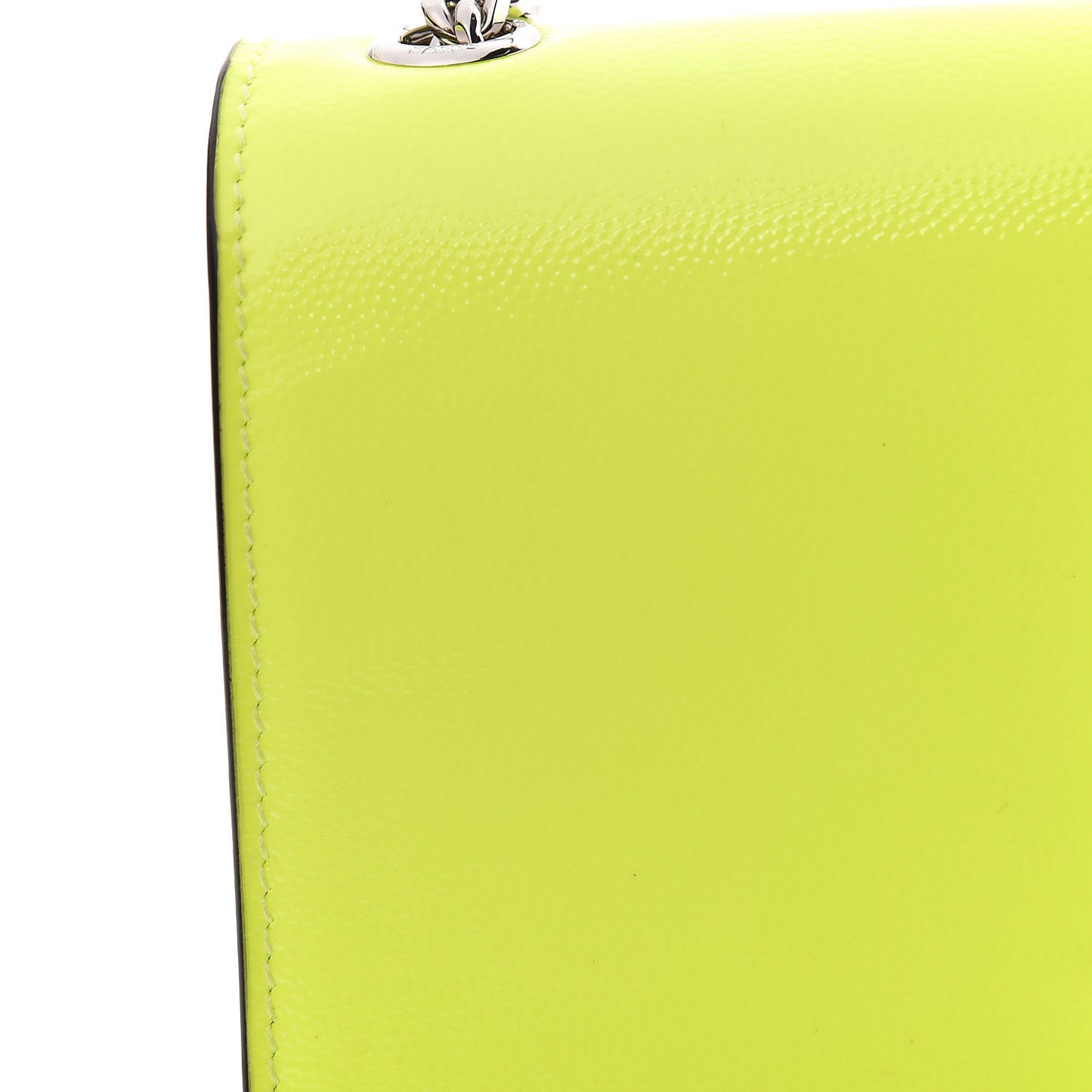 Patent Grain de Poudre Small Monogram Kate Satchel Neon Yellow