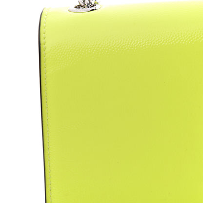 Saint Laurent Patent Grain de Poudre Small Monogram Kate Satchel Neon Yellow 12 of 13