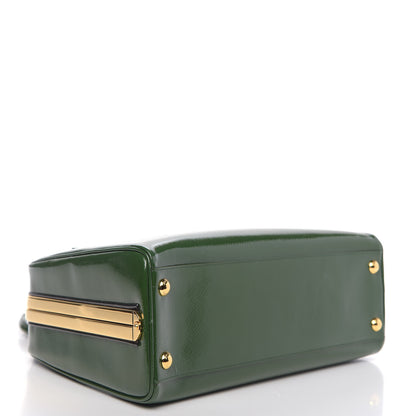 Prada Saffiano Vernice Pyramid Bag Larice 4 of 8