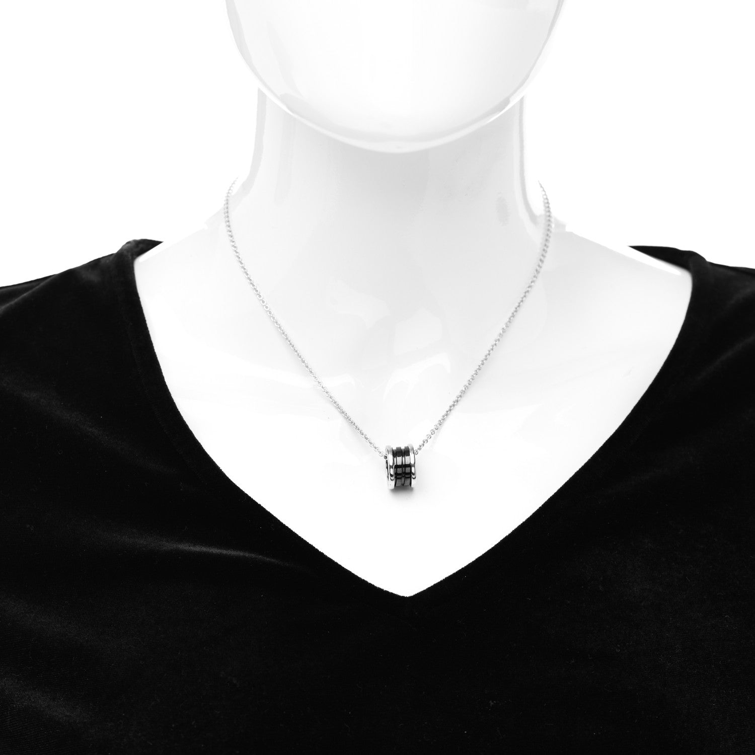 Bulgari Sterling Silver Ceramic Save The Children Pendant Necklace 2 of 6