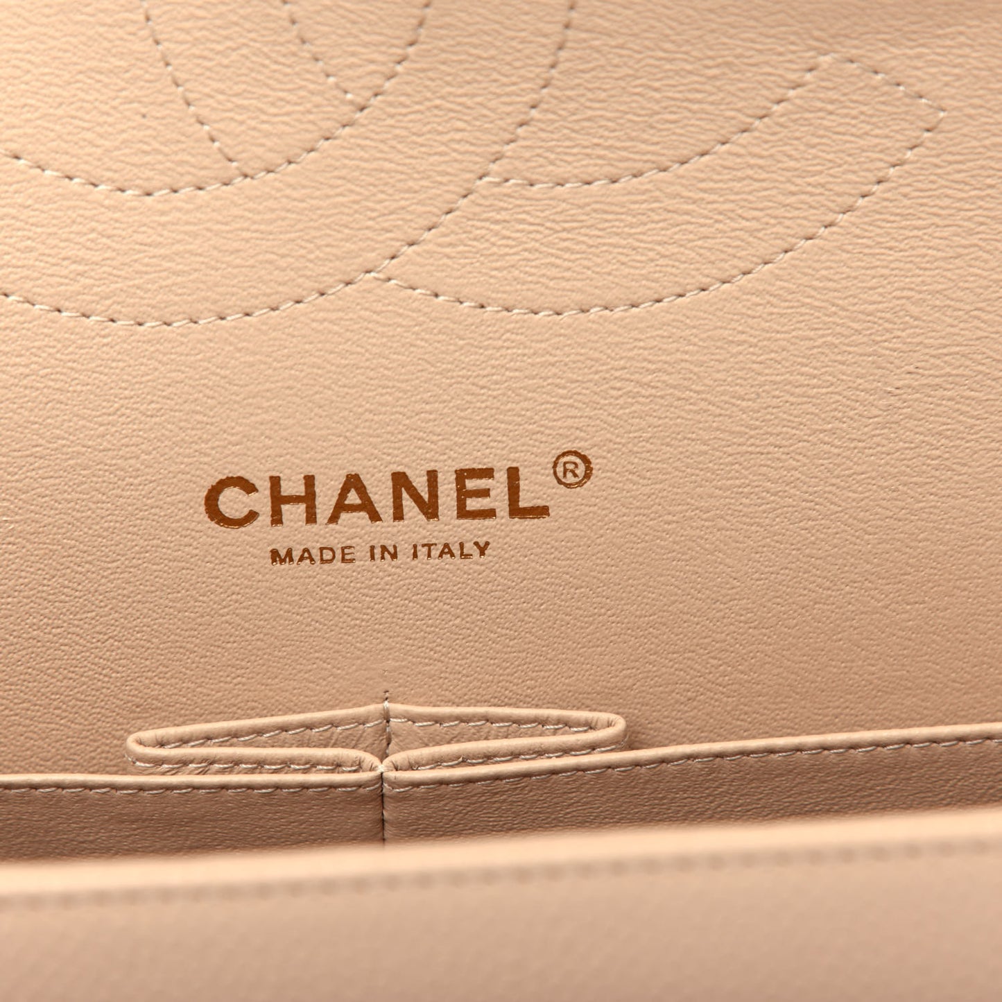 Caviar Quilted Jumbo Double Flap Light Beige