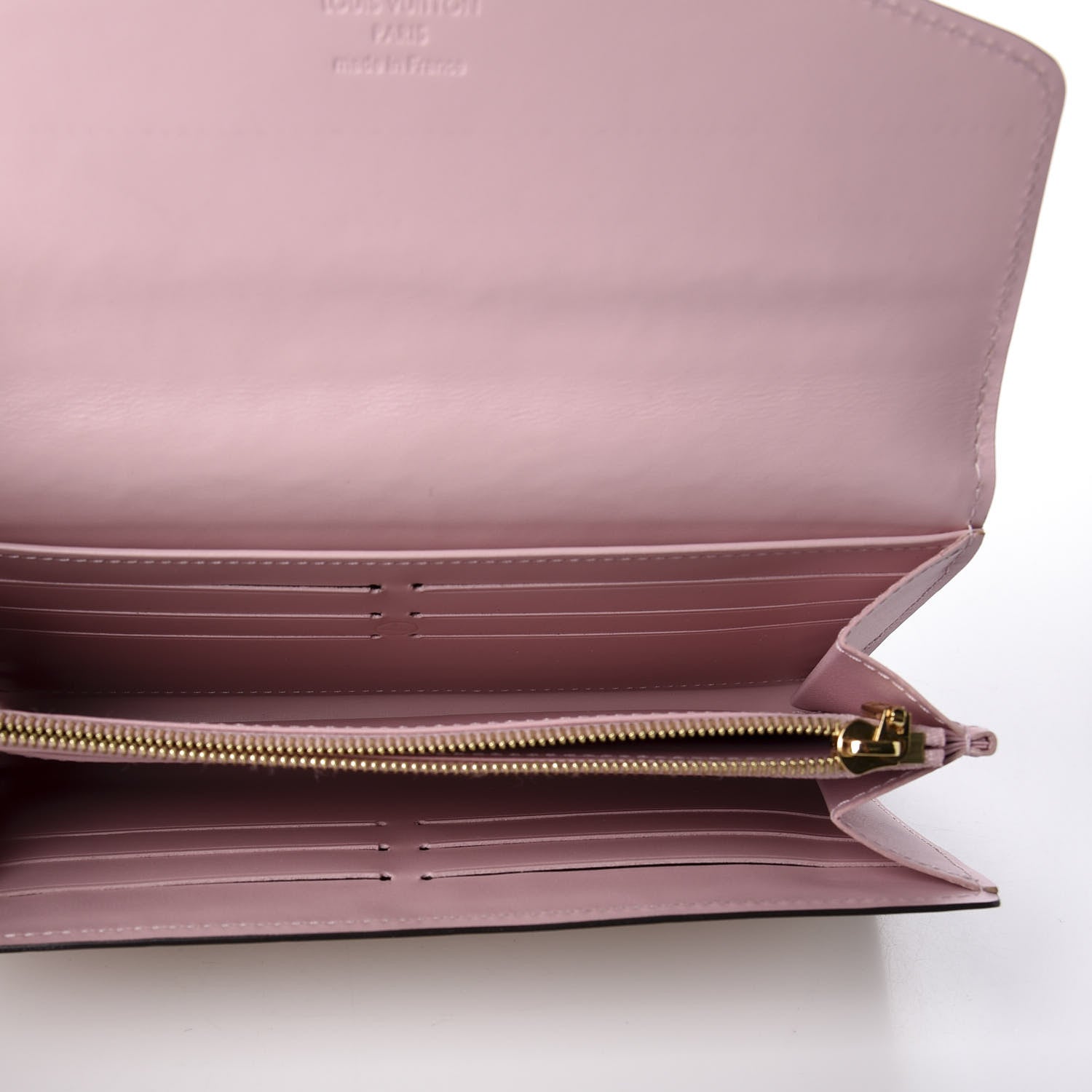 Louis Vuitton Vernis Rayures Sarah Wallet NM Dune 4 of 9