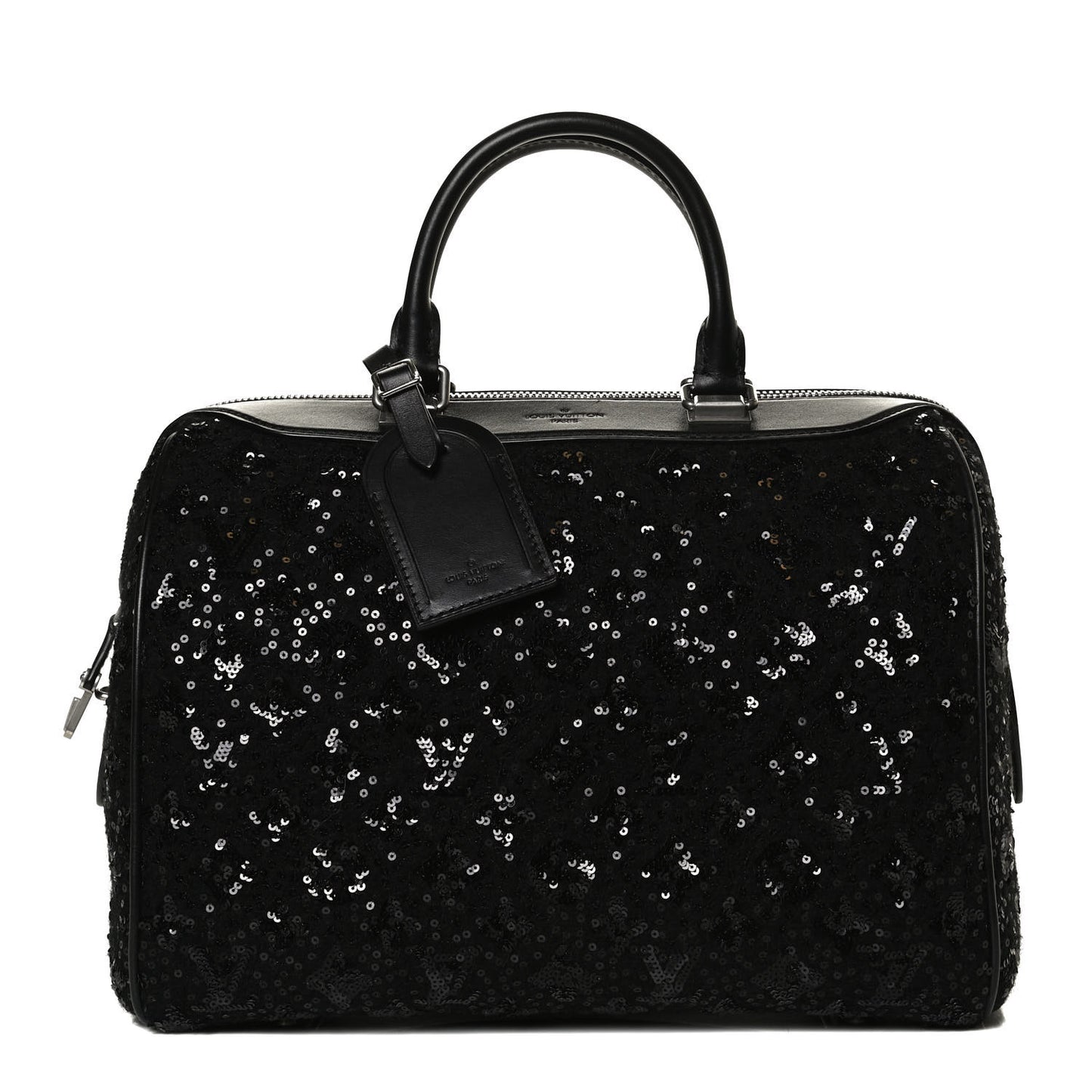 Sequin Monogram Sunshine Express Speedy Black