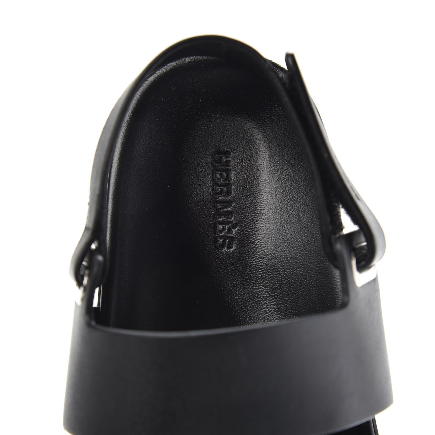 Hermes Calfskin Womens Takara Sandals 41 Black 6 of 8