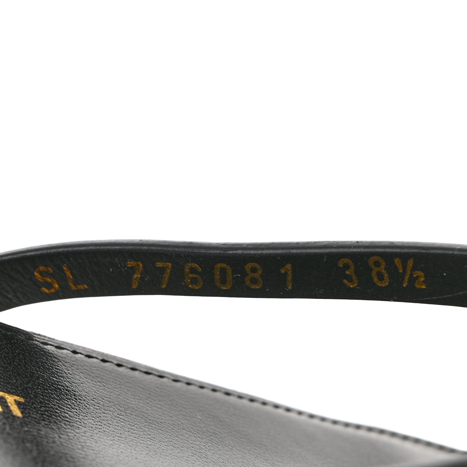 Saint Laurent Calfskin Cassandra Monogram Sandals 38.5 Bronze 7 of 8