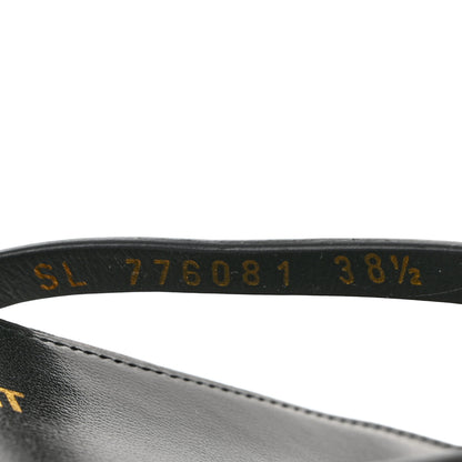 Saint Laurent Calfskin Cassandra Monogram Sandals 38.5 Bronze 7 of 8