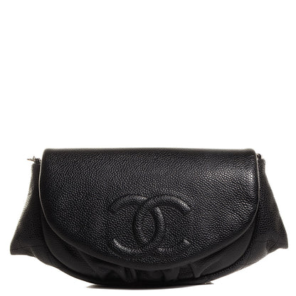 Chanel Caviar Half Moon Wallet On Chain WOC Black 1 of 9