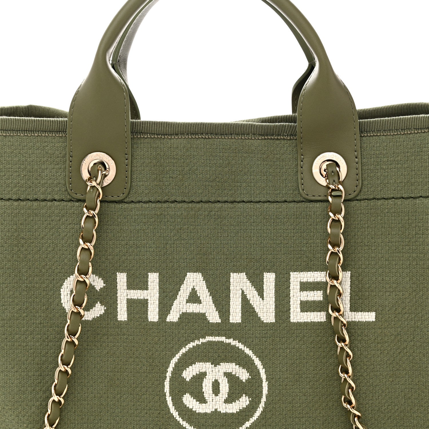 Chanel Mixed Fibers Small Deauville Tote Green 9 of 11