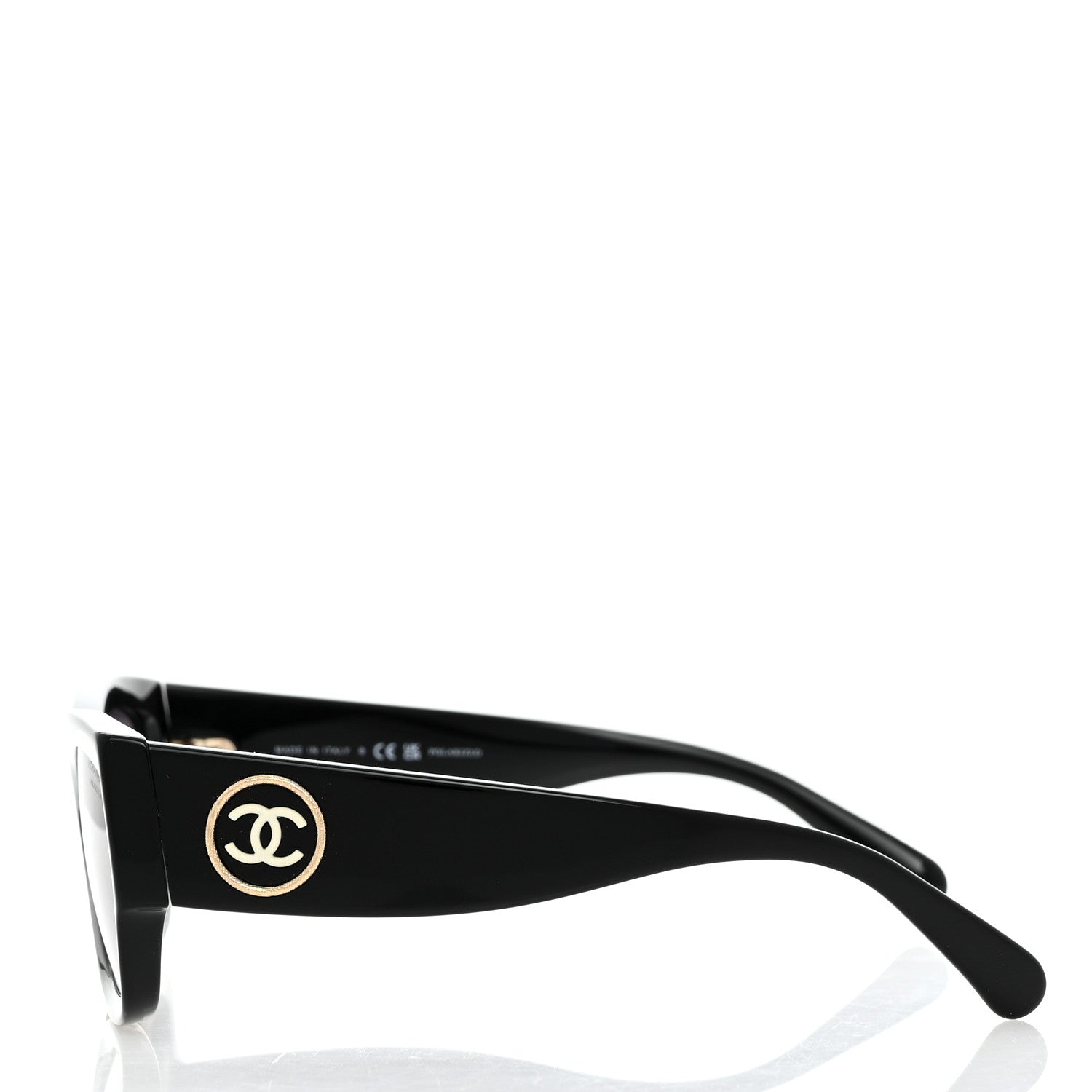Chanel Acetate Rectangle Sunglasses 5507-A Black 3 of 8