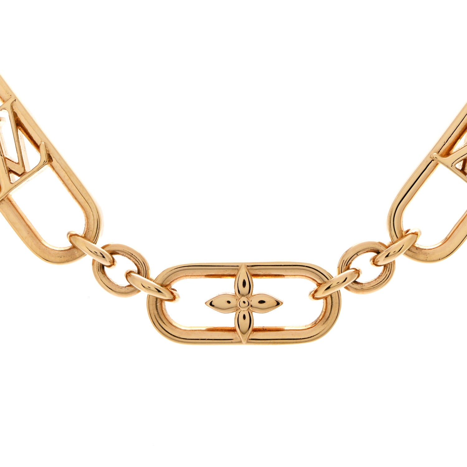 Louis Vuitton Metal My LV Chain Necklace Gold 1 of 6