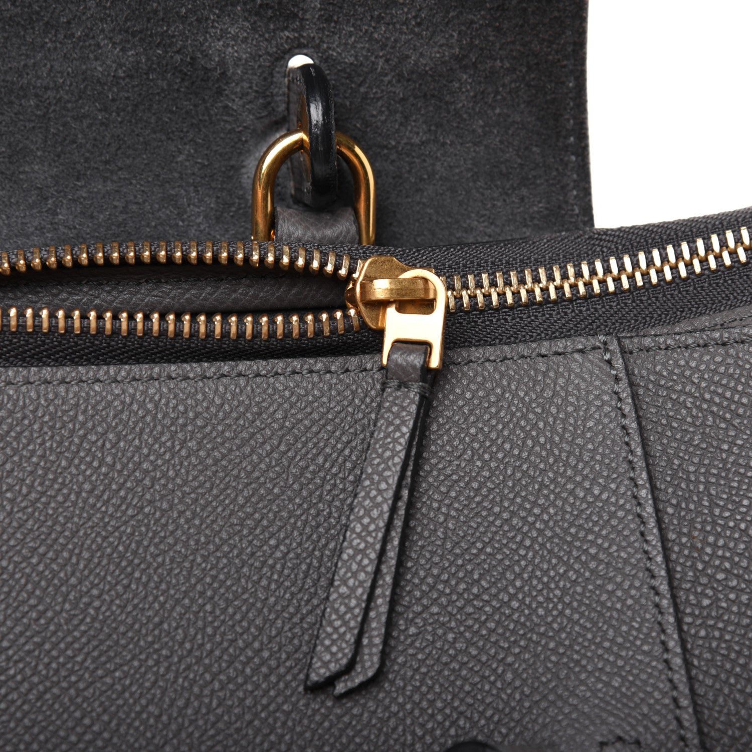 Celine Grained Calfskin Mini Belt Bag Grey 16 of 28