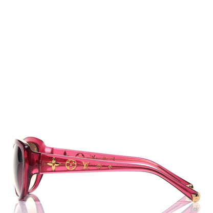 Louis Vuitton Acetate Obsession Cat Eye Sunglasses Z0626W Glitter Fuchsia 3 of 8
