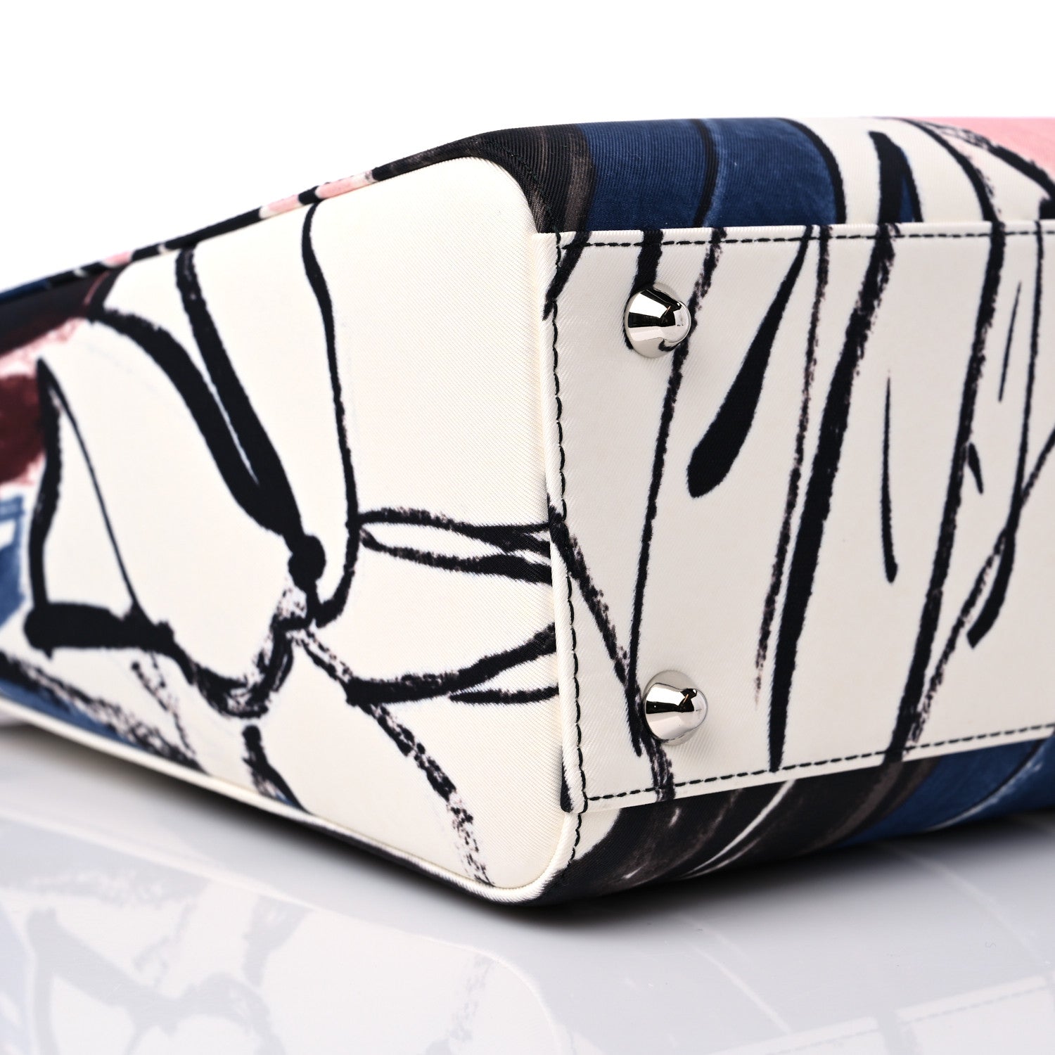 Christian Dior Canvas Graffiti Floral Printed Large Lady Dior Multicolor 8 of 9
