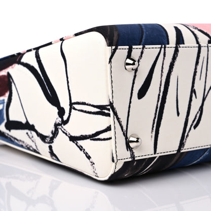 Christian Dior Canvas Graffiti Floral Printed Large Lady Dior Multicolor 8 of 9