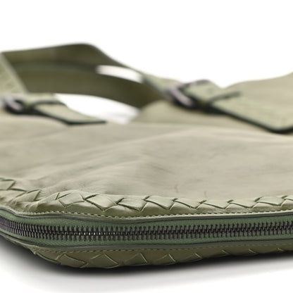 Bottega Veneta Light Calfskin Intrecciato Side Zip Medium Tote Green 4 of 10