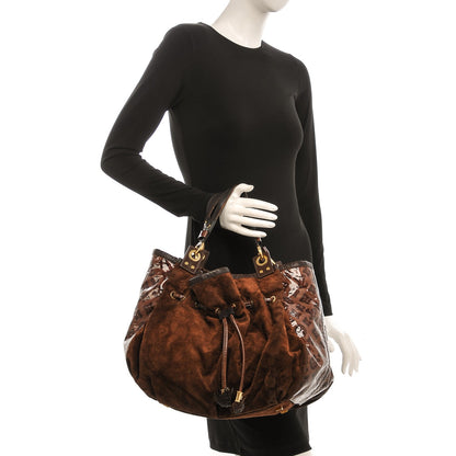 Louis Vuitton Suede Patent Monogram Irene Espresso 2 of 9