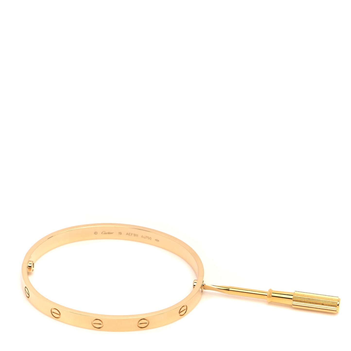 18K Yellow Gold LOVE Bracelet 19