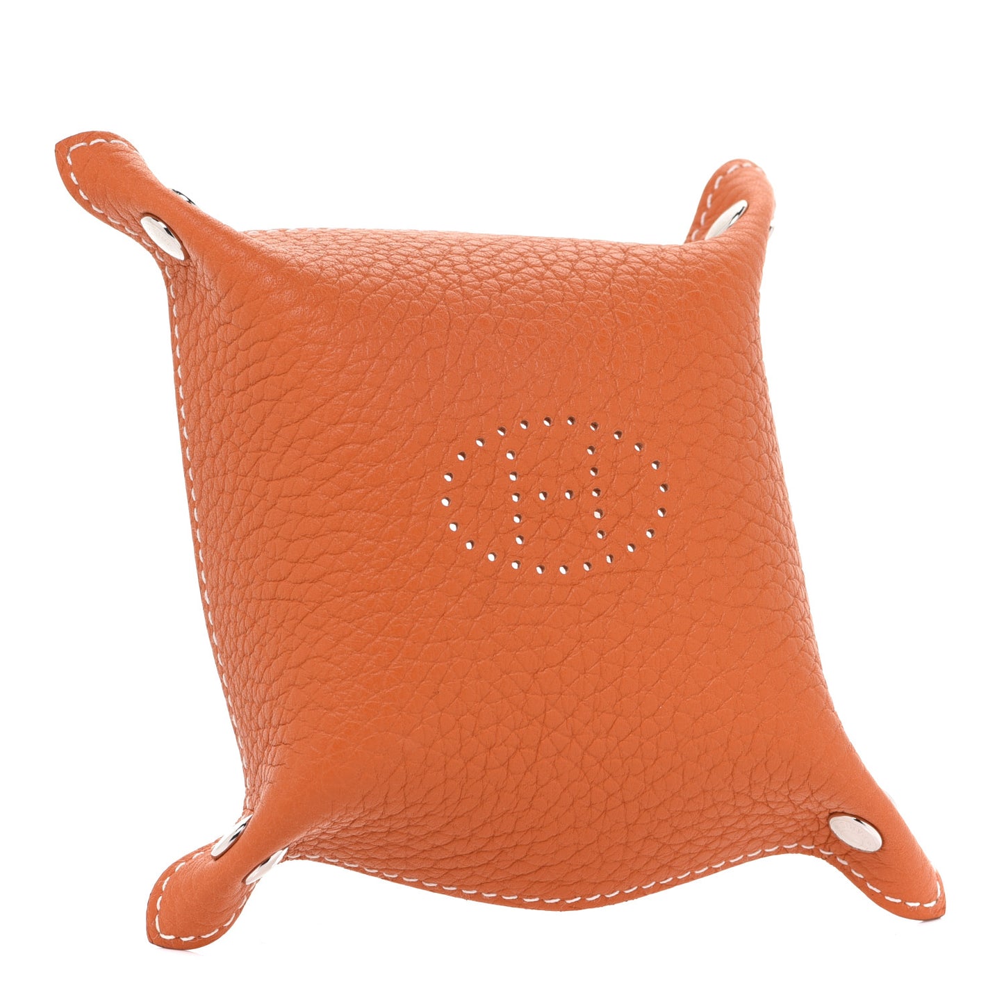 Taurillon Clemence Mini Mises et Relances Change Tray Orange