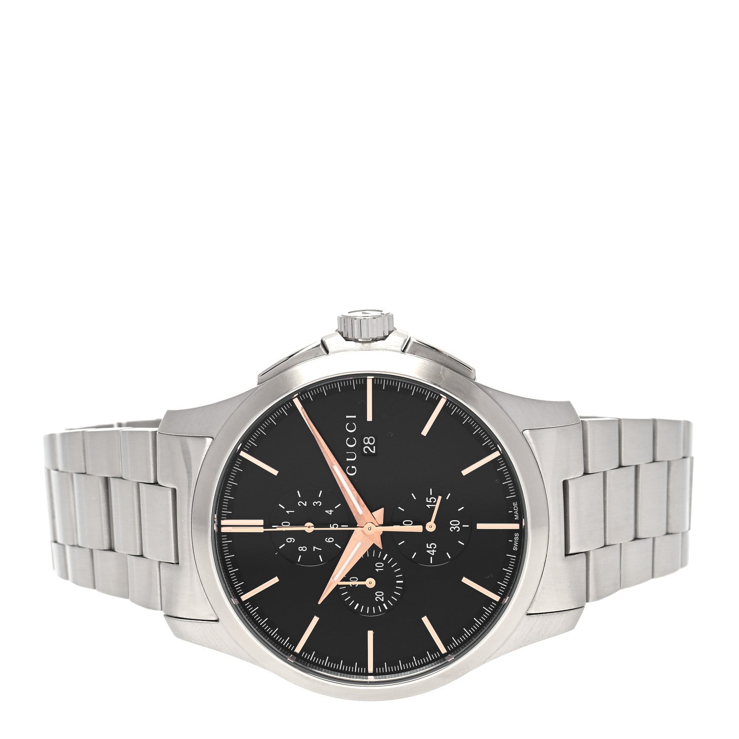 Gucci Stainless Steel 44mm G-Timeless Chronograph Quartz Watch Black 2 of 5