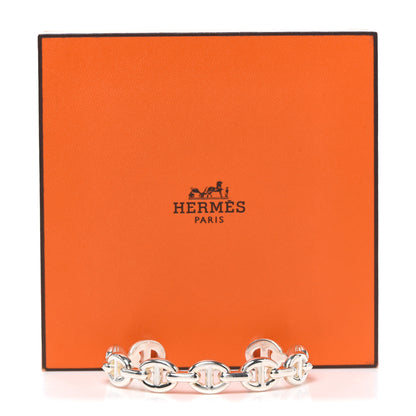 Hermes Sterling Silver MM Chaine d'Ancre Enchainee Cuff Bracelet SH 8 of 8