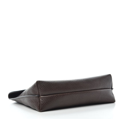 Mulberry Small Classic Grain Calfskin Darley Cosmetic Pouch Chocolate 4 of 7