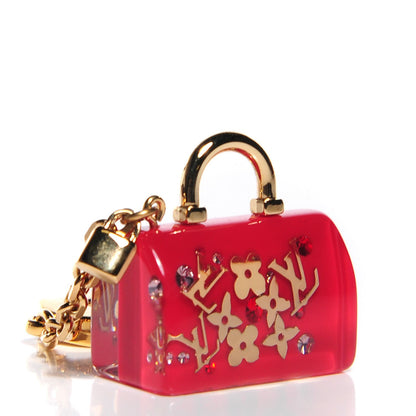 Louis Vuitton Resin Inclusion Speedy Bag Charm Key Chain Pomme D'Amour 4 of 5
