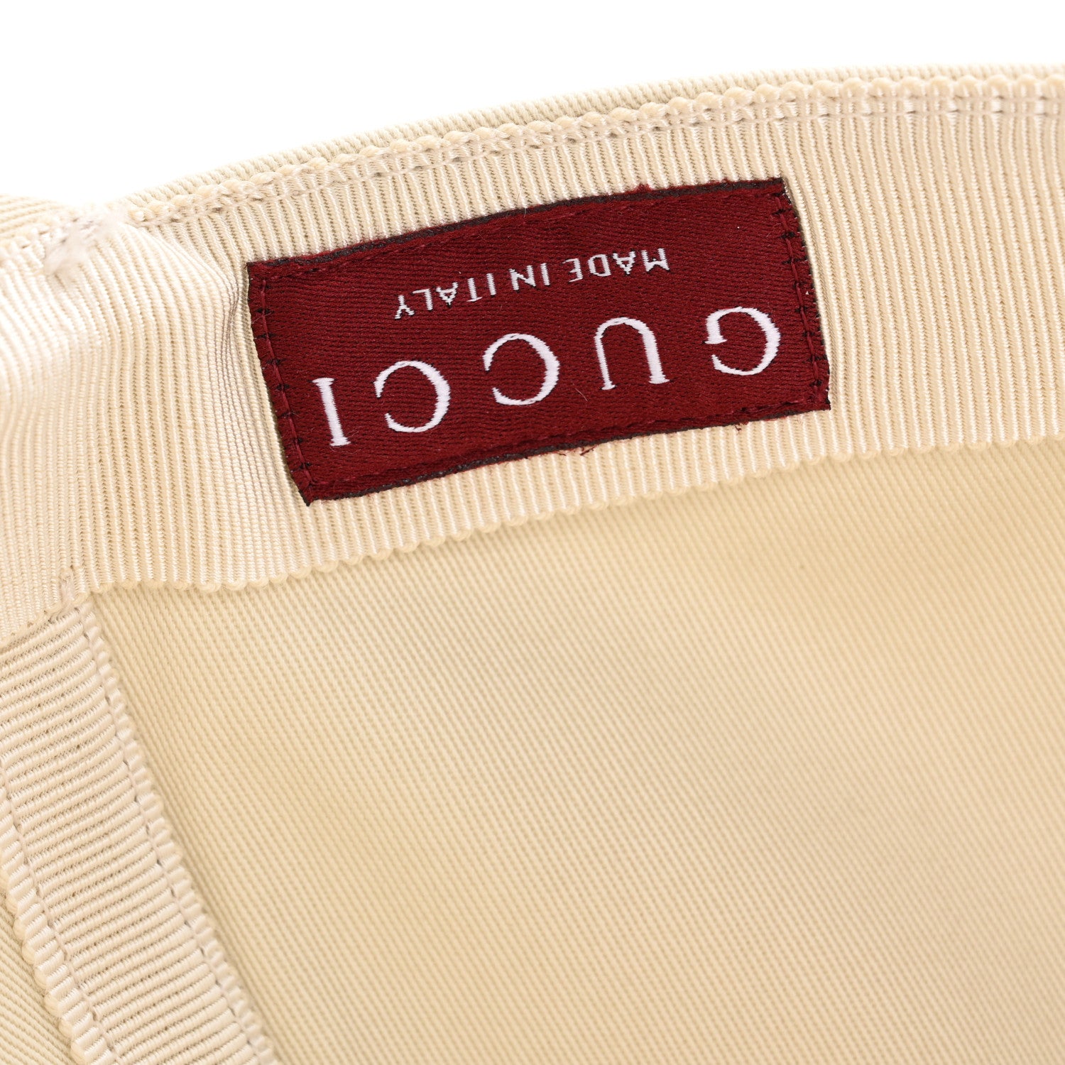 Gucci Cotton Embroidered Logo Baseball Hat S Ivory 8 of 9