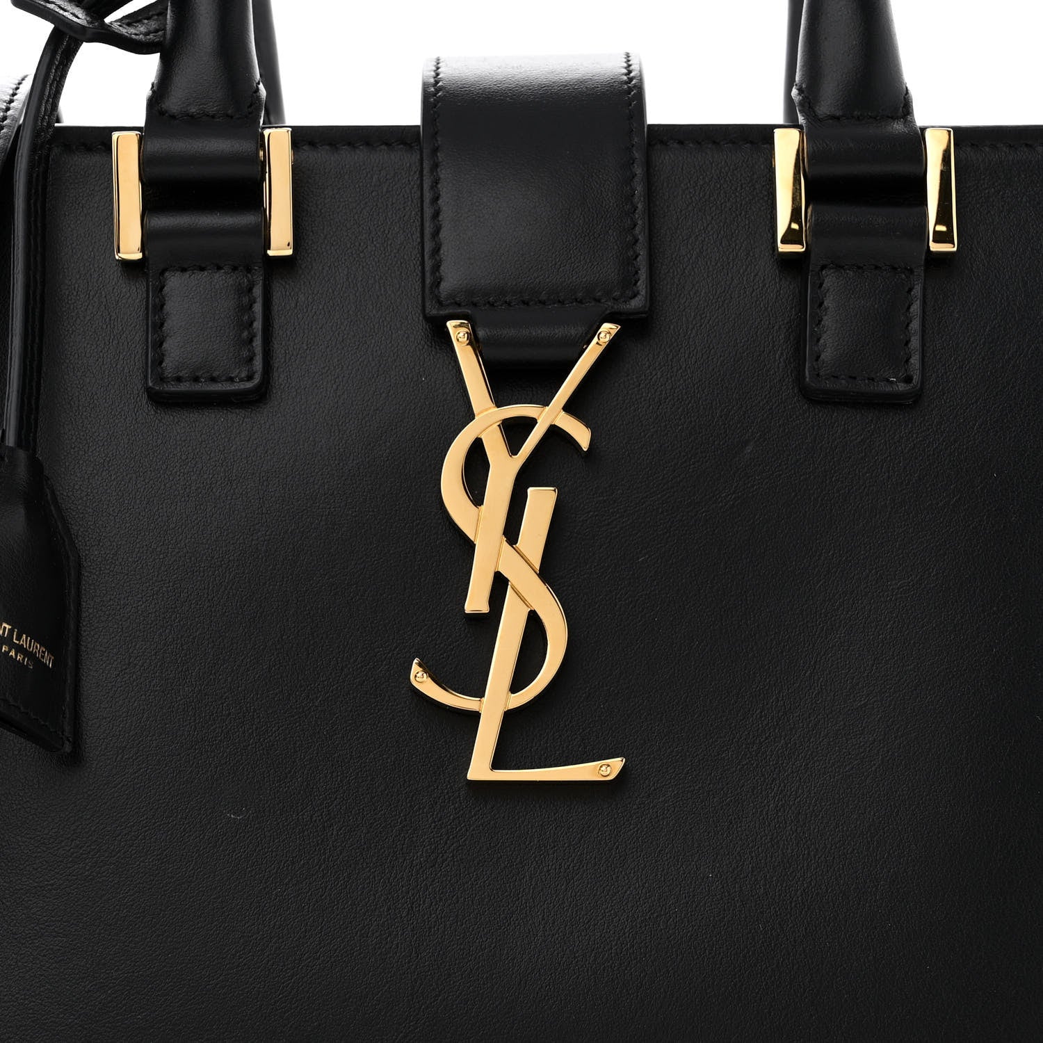 Saint Laurent Calfskin Monogram Baby Cabas Black 8 of 11