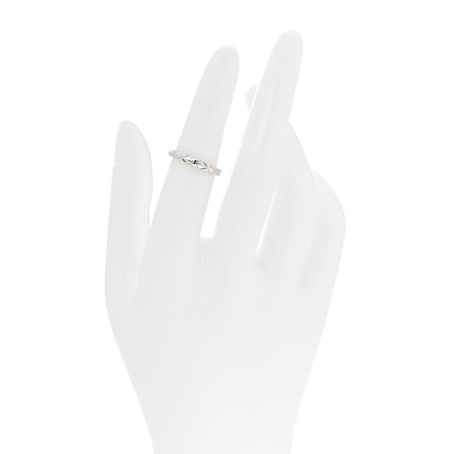 Platinum Small Matelasse Ring 49 5