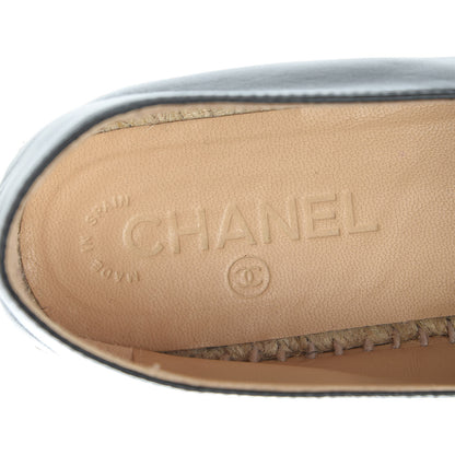 Chanel Lambskin CC Espadrilles 39 Black 9 of 12