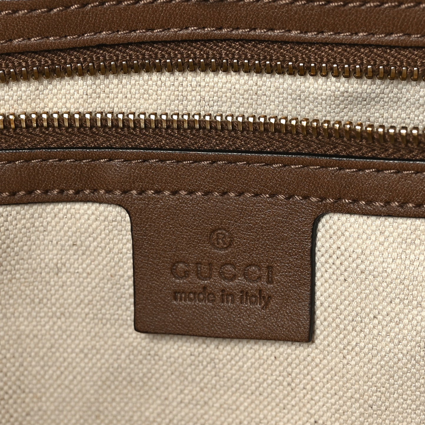 GG Supreme Monogram Medium Nice Tote Brown
