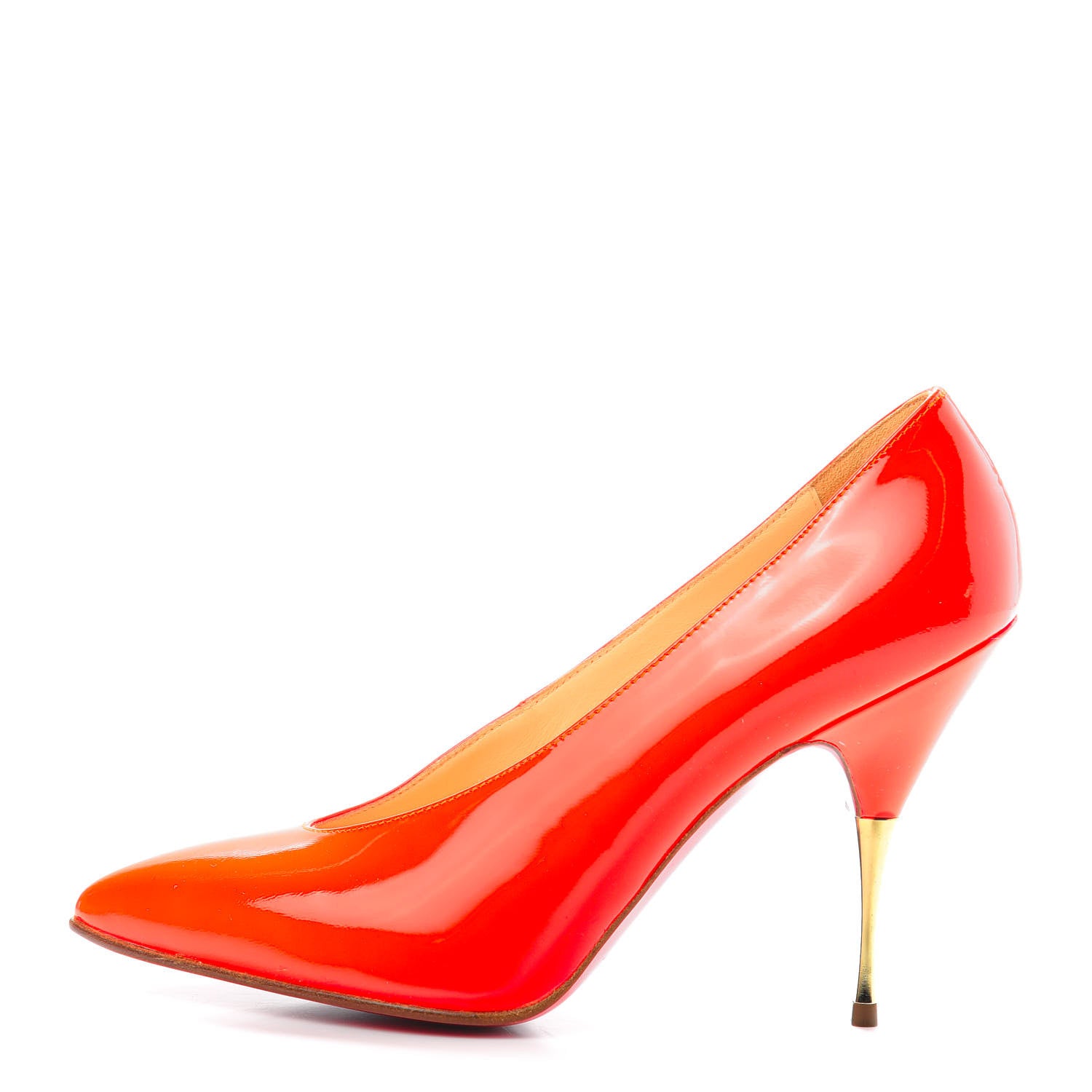 Christian Louboutin Patent Lola Pumps 36.5 Fire 1 of 8