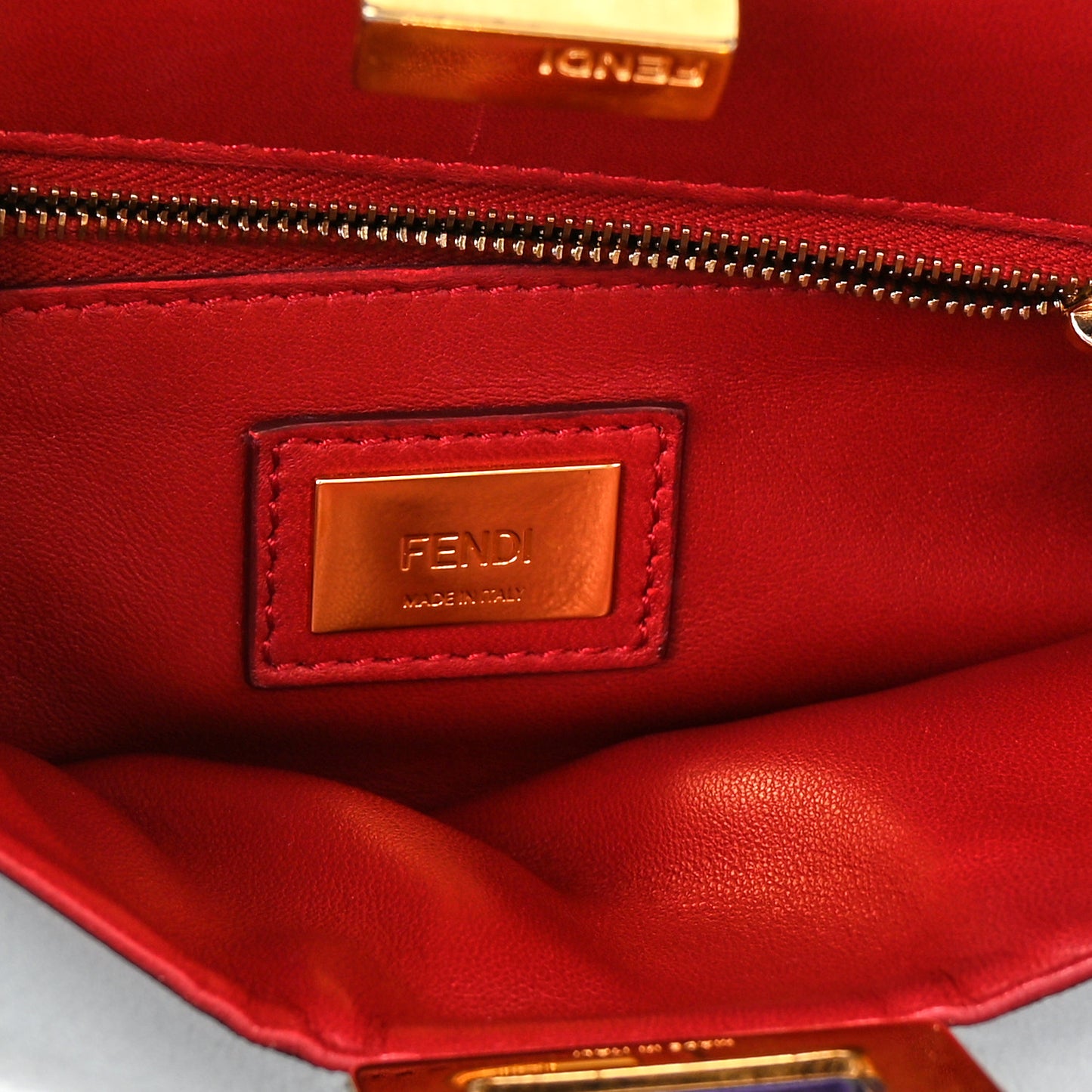 Nappa Colorblock Mini Peekaboo Iconic Satchel Polvere Purple Rain Ruby